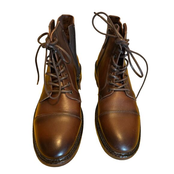 Dark Brown Leather Lace up Boot - Picture 7 of 7